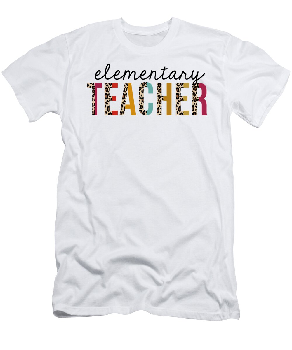 Elementary Teacher Leopard Print Funny Jensen Cena T-Shirt
