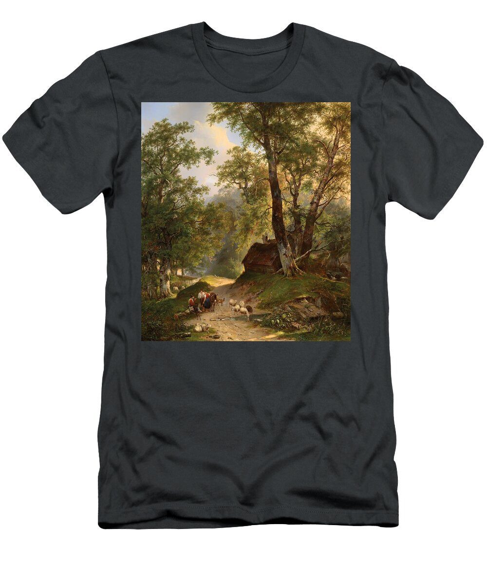 Encounter of the Shepherds on the Way Home Frans Arnold Breuhaus T-Shirt