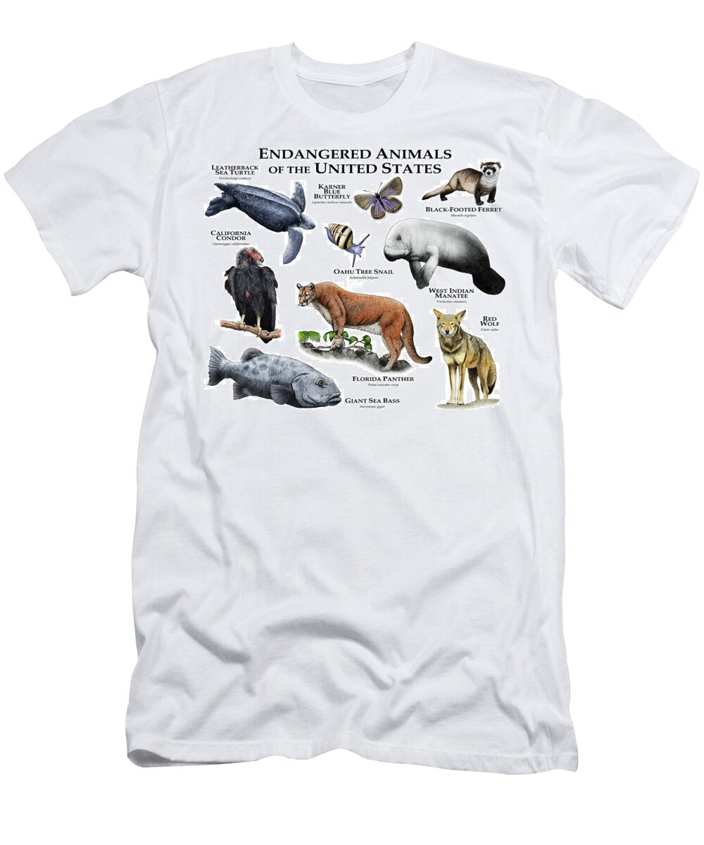 Endangered Animals of the United States Roger Hall T-Shirt