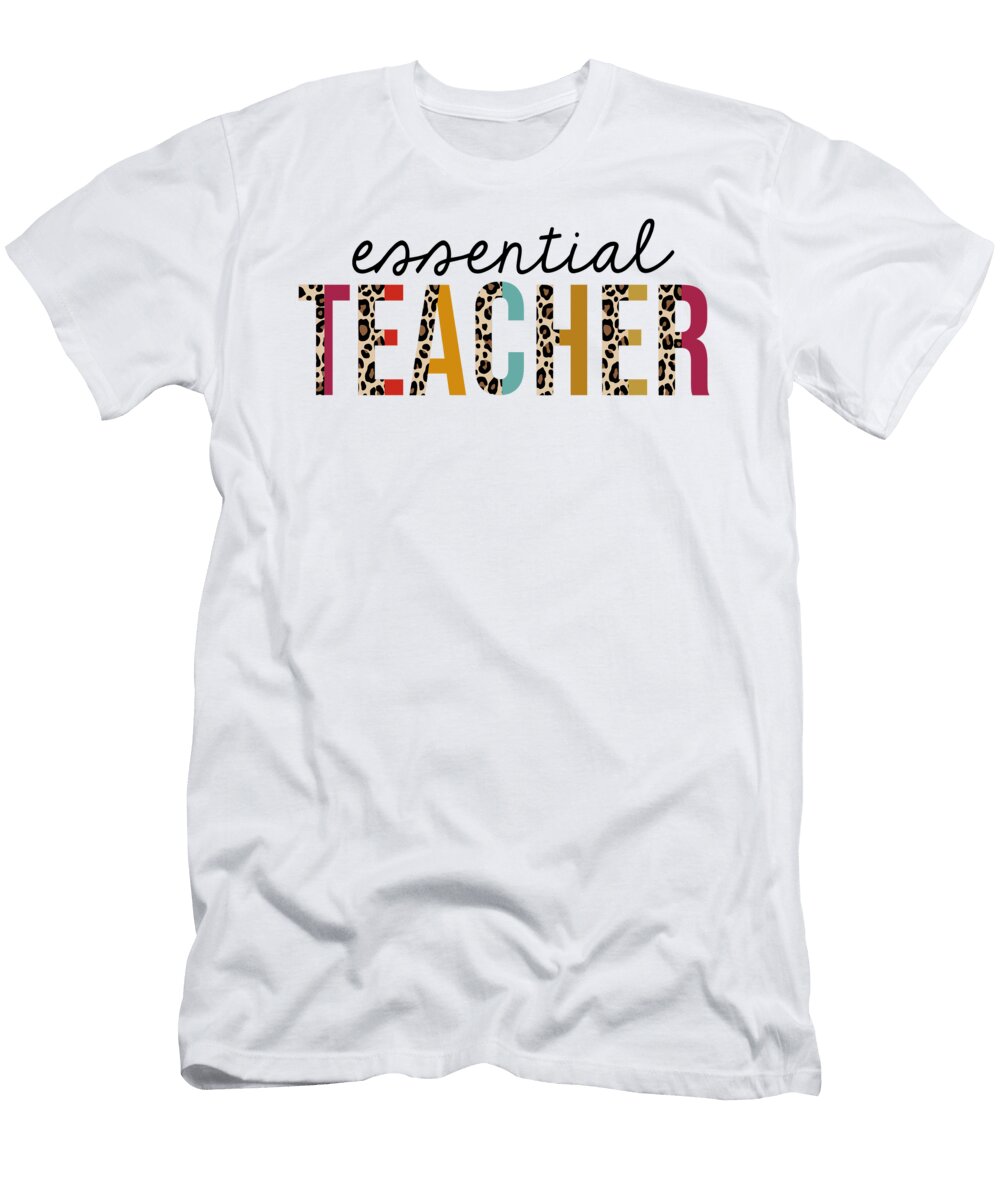 Essential Teacher Leopard Print Funny Jensen Cena T-Shirt