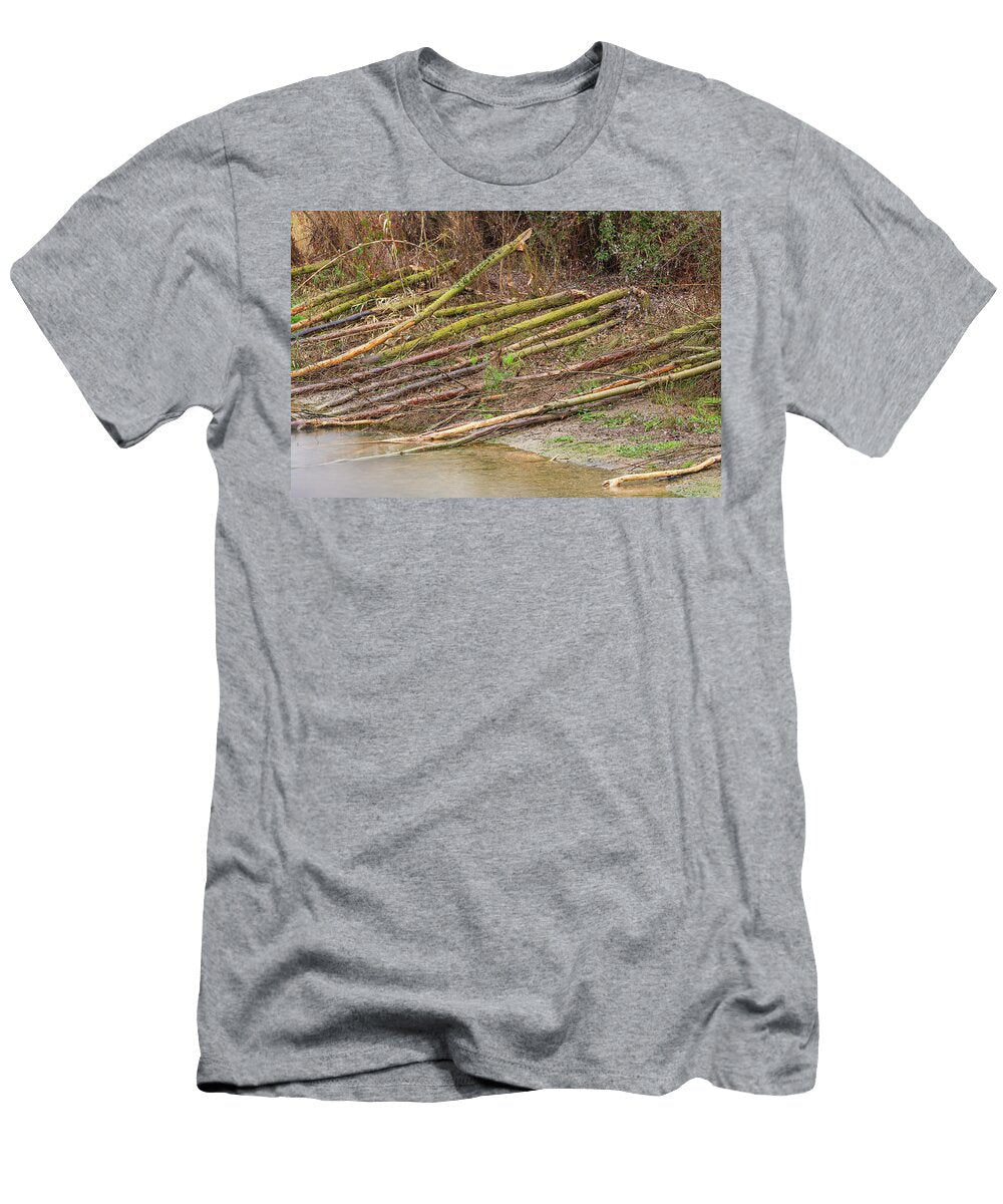 European Beaver Felled Tree Trunks Alhama River Ebro Eduardo Blanco Natureplcom T-Shirt