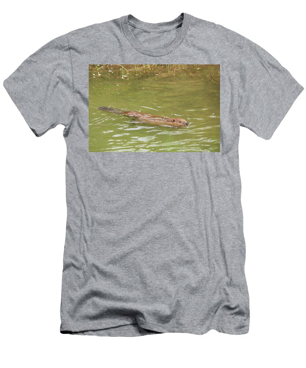 European Beaver Swimming Alhama River Ebro Valley Eduardo Blanco Natureplcom T-Shirt