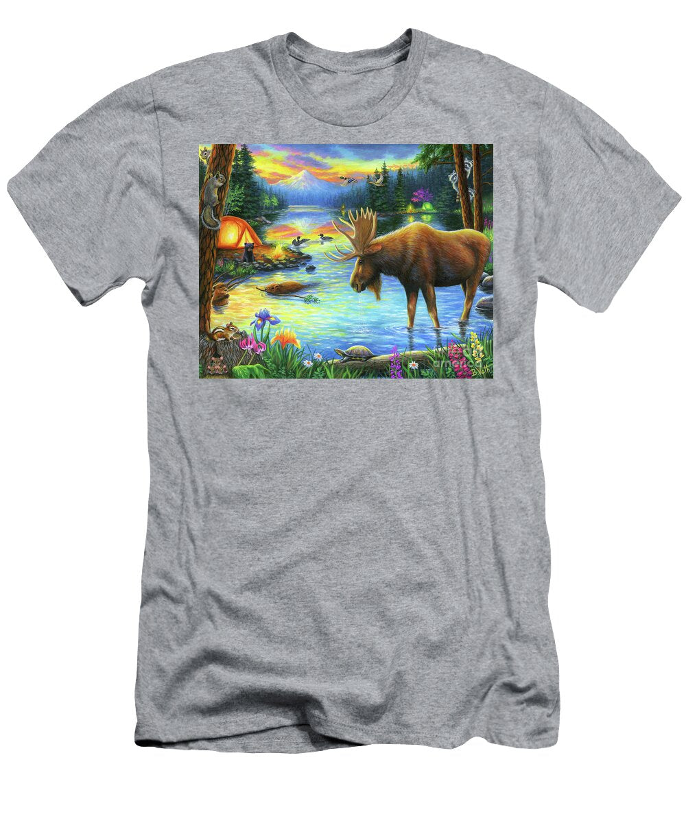 Evening At the Mountain Lake Bridget Voth T-Shirt