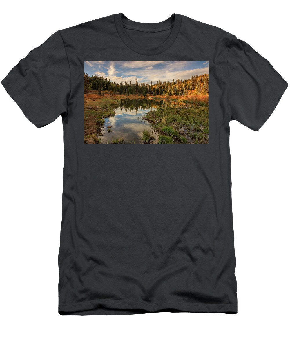 Evening Shadows Over the Beaver Pond Lois Lake T-Shirt