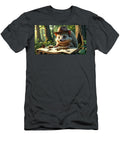 Explorer Hedgehog with Map in Forest Colorful Points T-Shirt