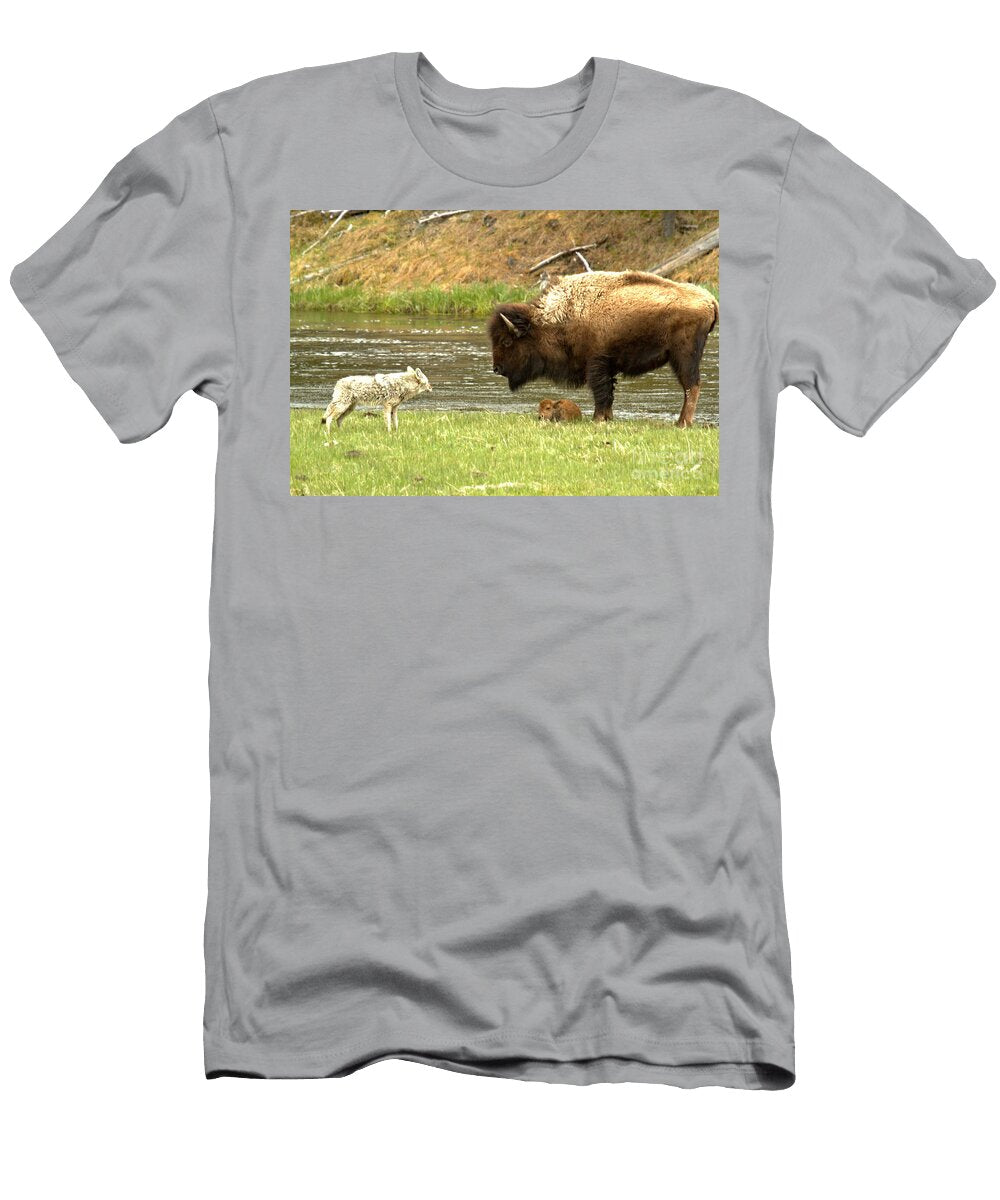 Eyes on a Bison Dinner Adam Jewell T-Shirt