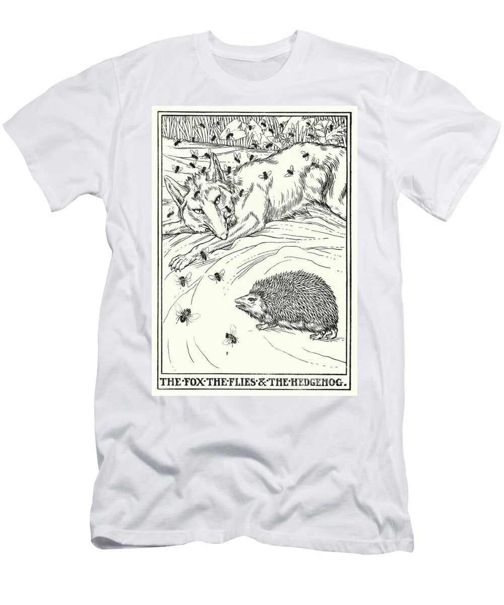 Fables of LA Fontaine the Fox the Flies and the Hedgehog Percy James Billinghurst T-Shirt
