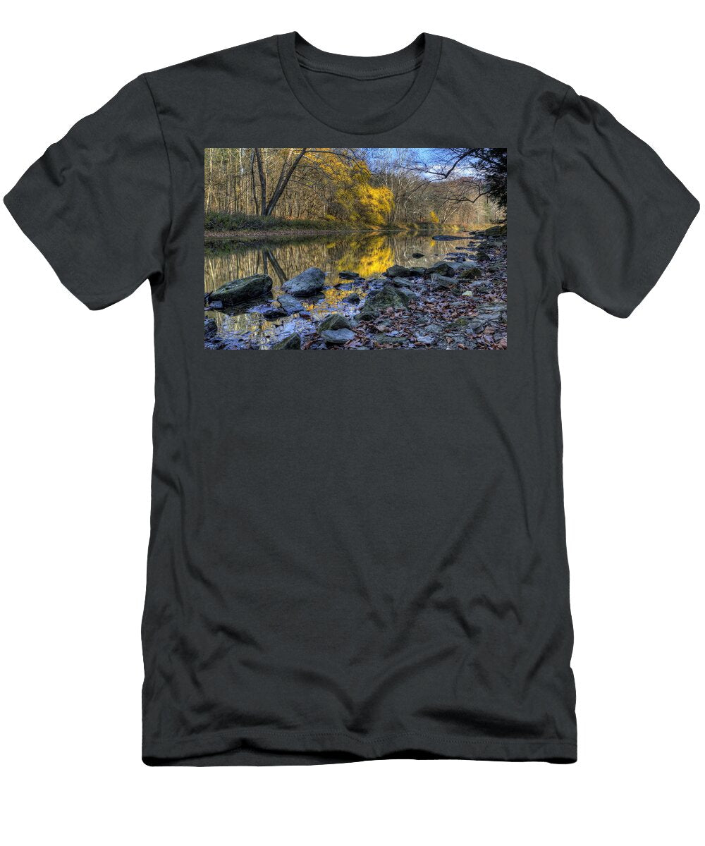 Fall Along the Scenic River David Dufresne T-Shirt
