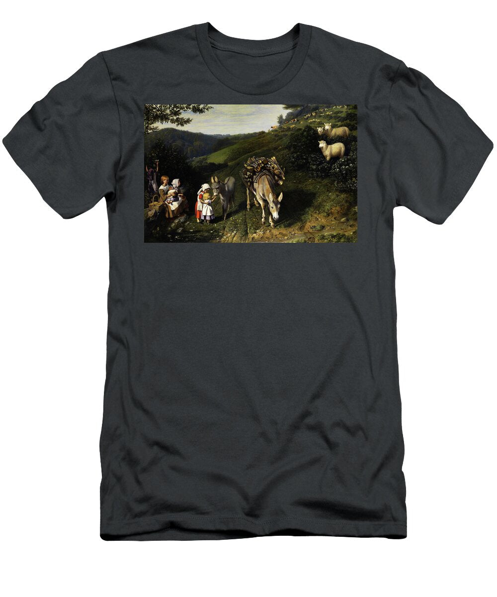 Family in Idyllic Landscape Friedrich Wilhelm Keyl T-Shirt