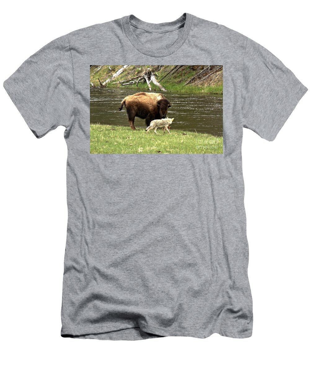 Fanding Off the Coyote Along the Madison Adam Jewell T-Shirt