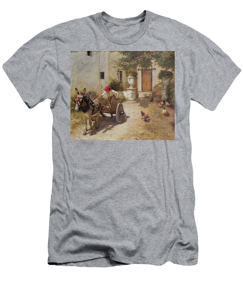 Farm Yard Scene Henry Herbert LA Thangue T-Shirt