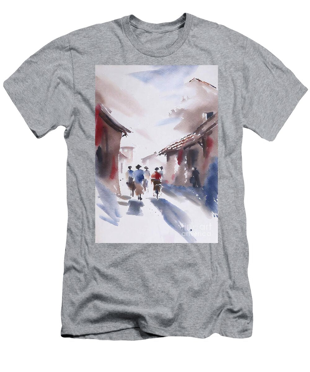 Farmers Village Painting Bikes Village Countryside Farmers Land N Akkash T-Shirt