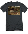 Farmyard Scene with Donkeys and Chickens Edgar Hunt T-Shirt