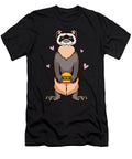 Fat Ferret with Fast Food Burger and Hearts Designed By Vexels T-Shirt