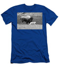 Fending Off the Aggressive Coyote Black and White Adam Jewell T-Shirt
