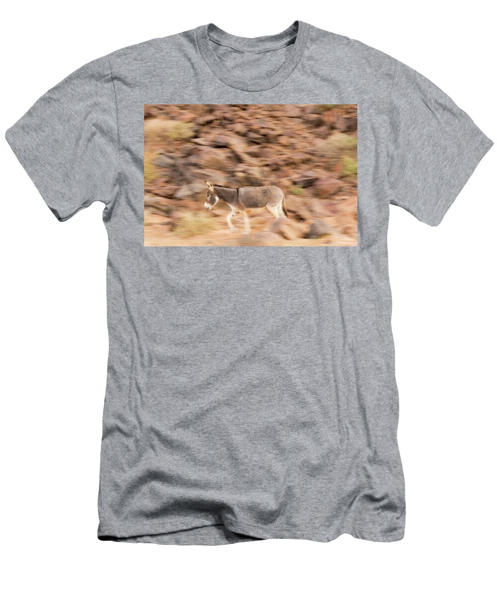 Feral Donkey Walking Across Rocky Slope Djebel Rich Ugo Mellone Natureplcom T-Shirt