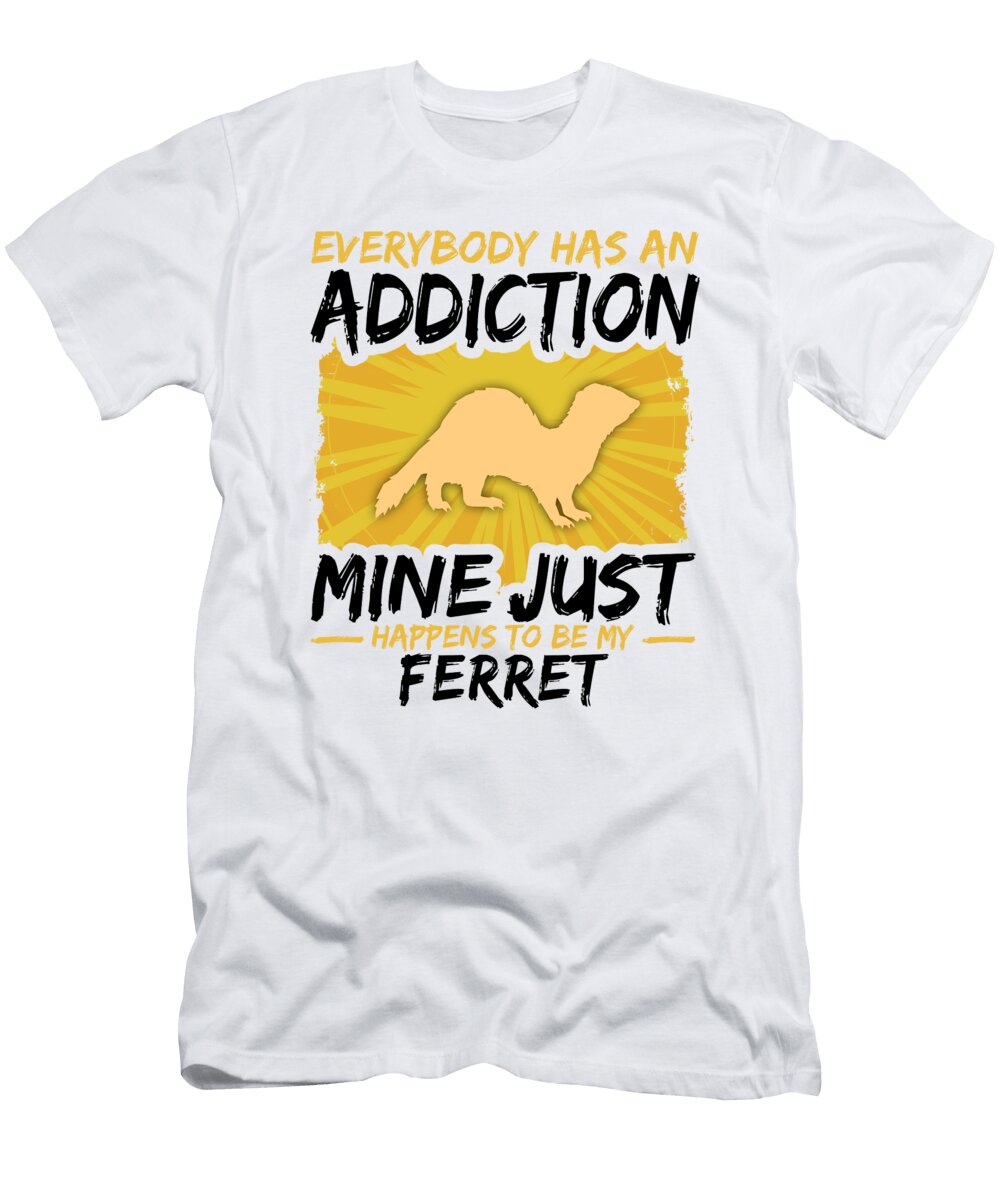 Ferret Addiction Funny Farmer Animal Lover Jacob Zelazny T-Shirt