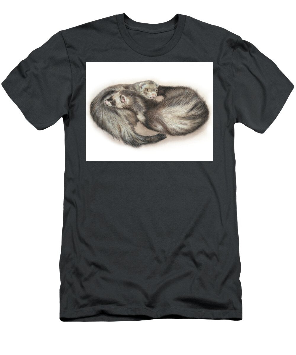 Ferret Art Ferret Ferret Art Print Alexandra Rey T-Shirt