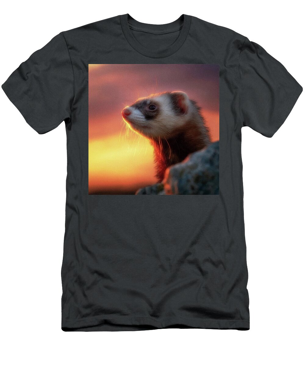 Ferret At Sunset Esoterica Art Agency T-Shirt