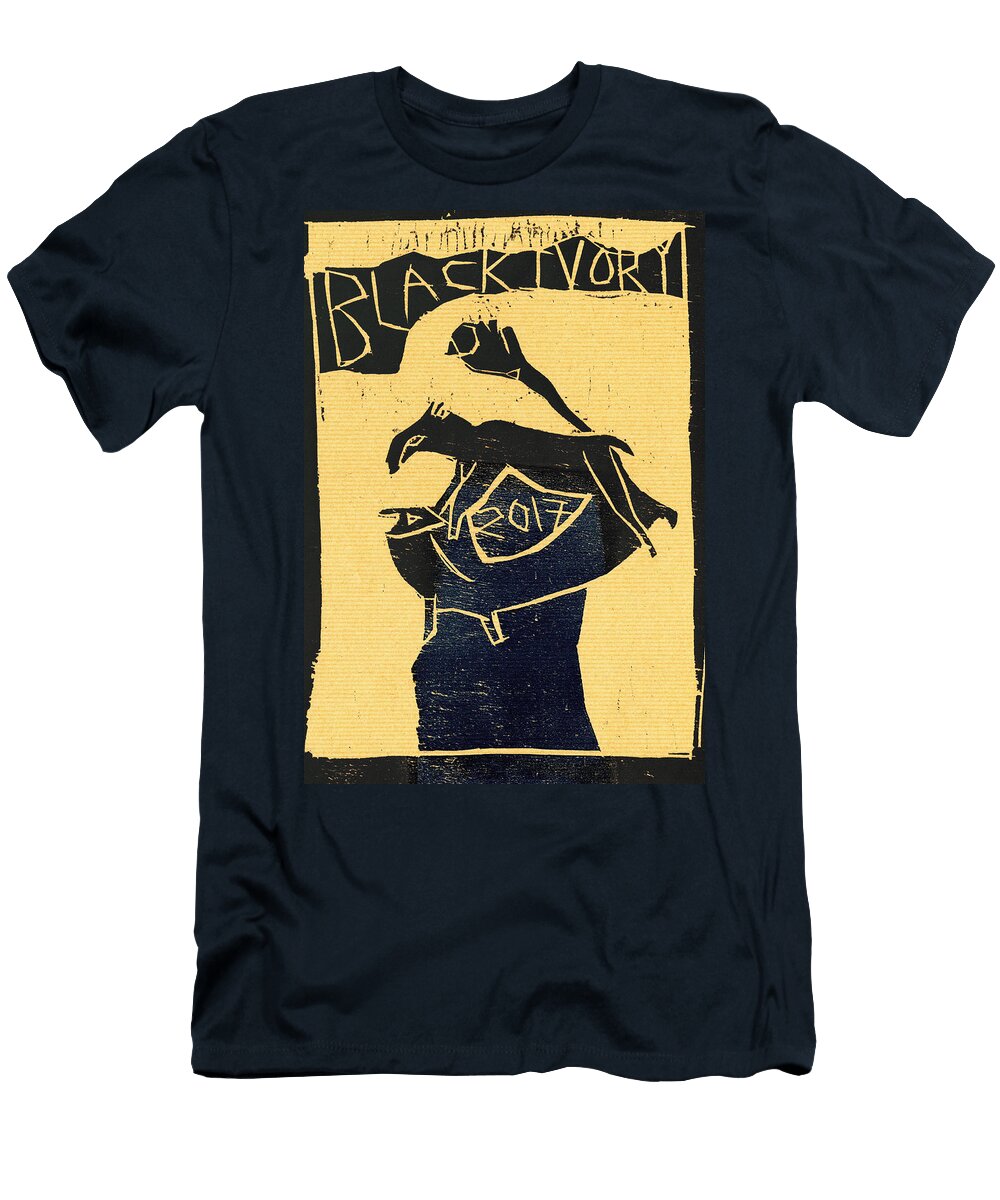 Ferret Black Ivory Woodcut 29 Edgeworth Dotblog T-Shirt