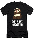 Ferret Boy Just a Boy Who Loves Ferrets Eq Designs T-Shirt