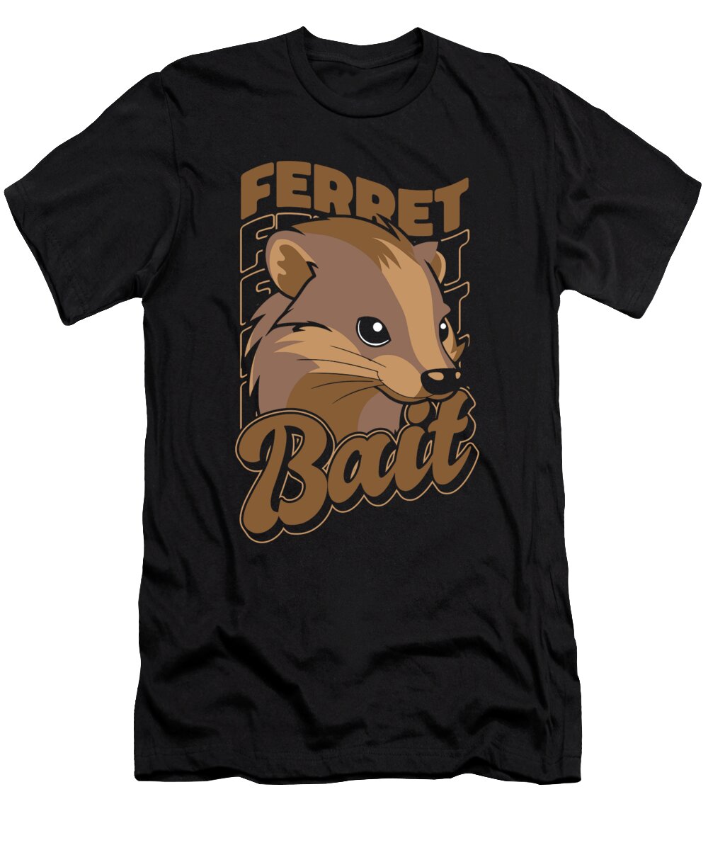 Ferret Cute Furry Weasel Animal Ferret Crazy Squirrel T-Shirt