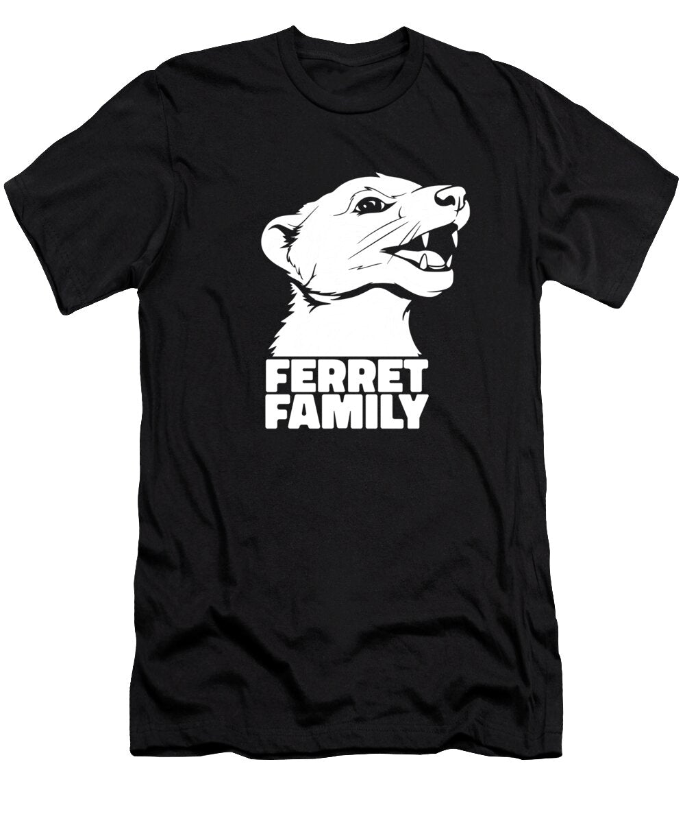 Ferret Family Animal Weasel Furry Ferret Crazy Squirrel T-Shirt