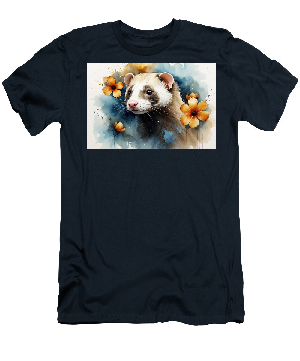 Ferret Fantasia Furry Dreams and Playful Schemes Ashira Creations T-Shirt