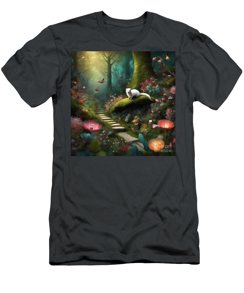 Ferret Forest Fantasy Sen Tinel T-Shirt