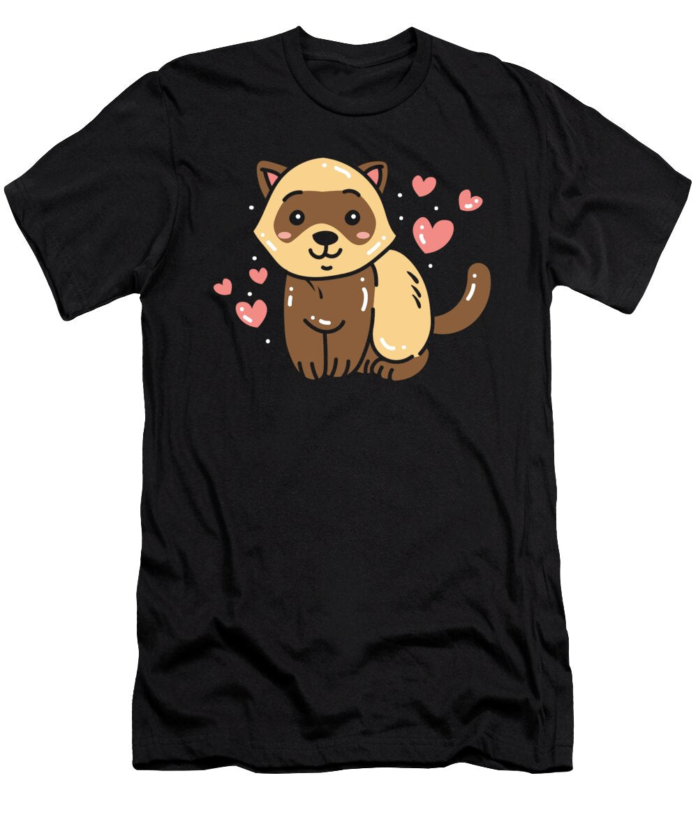 Ferret Funny Animal Lover Furry Wildlife Gift Haselshirt T-Shirt