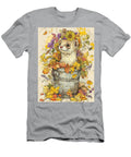 Ferret in a Bucket of Flowers Floral Illustrations Cute Animal Art Weasel Kit Autumn Animals Elmer Powers T-Shirt