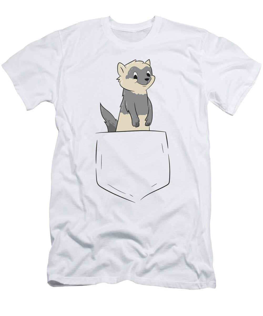Ferret in a Pocket Love Ferrets Eq Designs T-Shirt