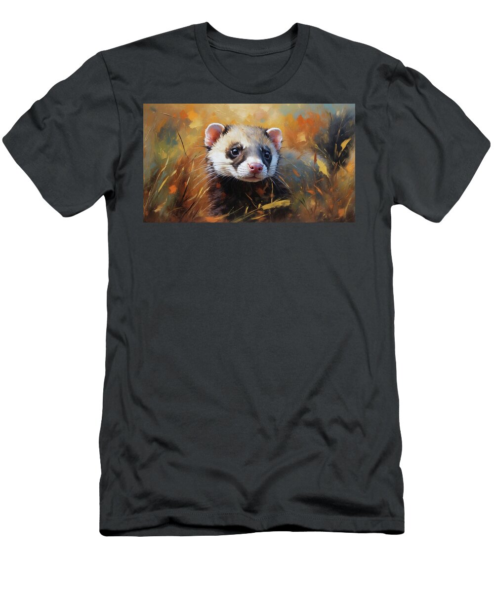 Ferret in the Golden Fields Don Northup T-Shirt