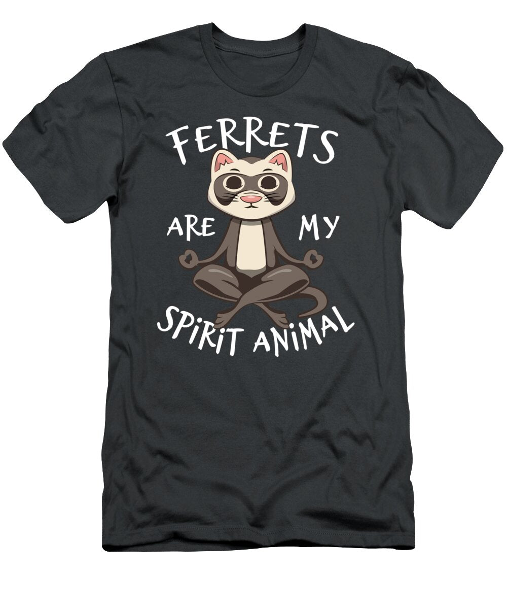 Ferret Lover Gift Ferrets Are My Spirit Animal Sibainu T-Shirt