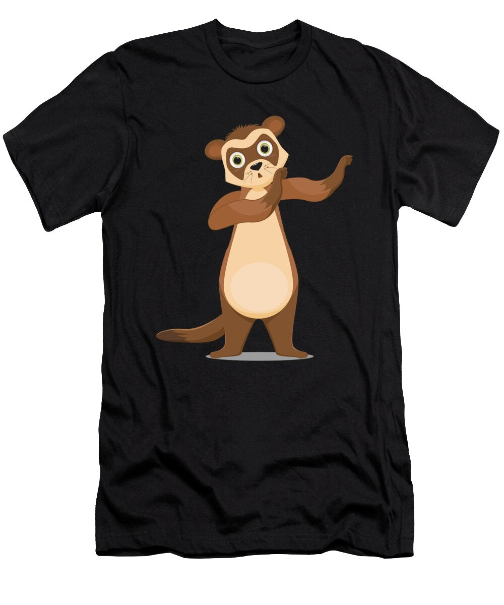 Ferret Mammals Domestic Animals Dabbing Wildlife Gift Ferret Dab Thomas Larch T-Shirt