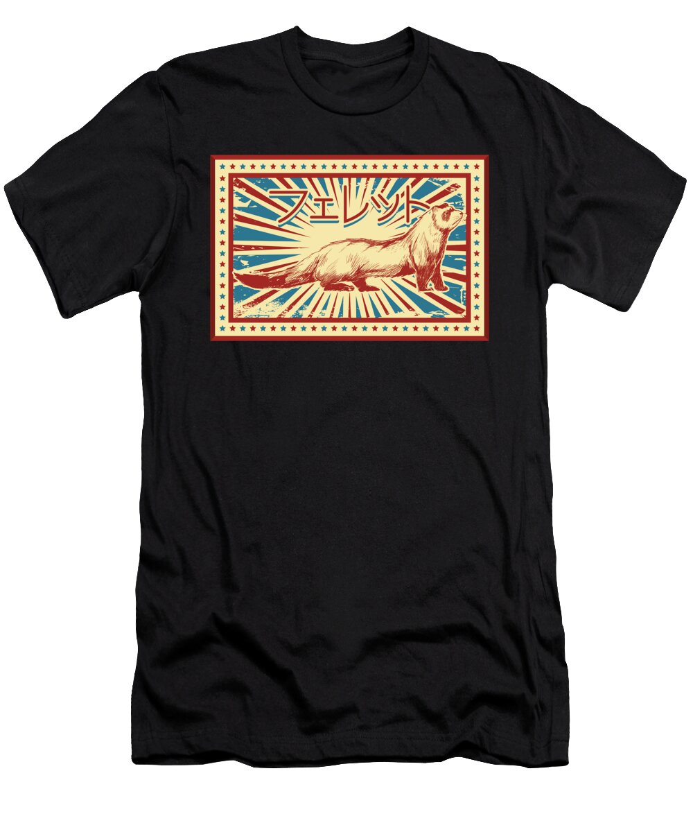 Ferret Mammals Domestic Animals Wildlife Polecat Ferret Artboard Gift Thomas Larch T-Shirt