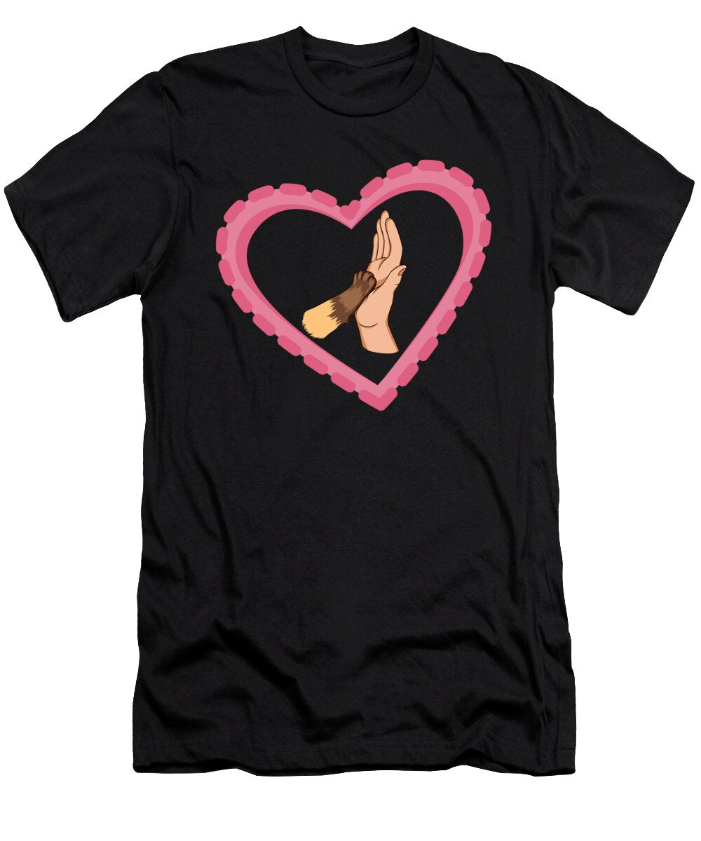 Ferret Paw Gives Paw to a Human Hand Tenshirt T-Shirt