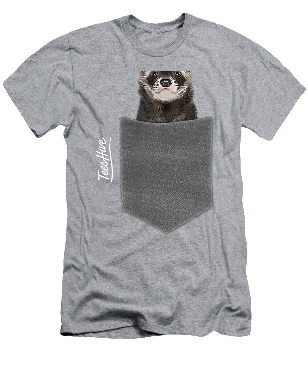 Ferret Pocket Funny Ferret Men Women Boys Girls Kids Zaca Nimra T-Shirt