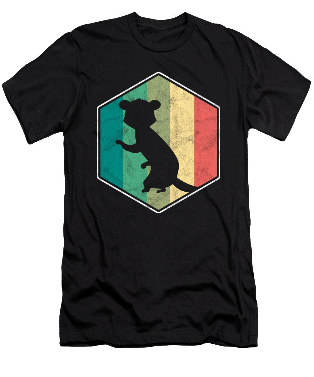 Ferret Retro Vintage Mammals Domestic Animals Wildlife Gift Thomas Larch T-Shirt
