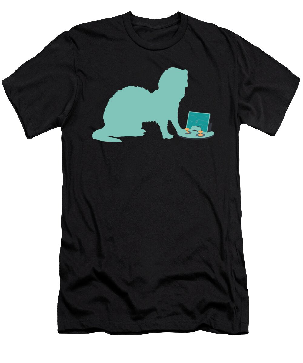 Ferret with a Game Controller Tenshirt T-Shirt