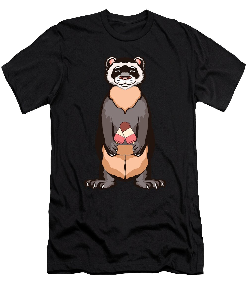 Ferret with Ice Creams Tenshirt T-Shirt