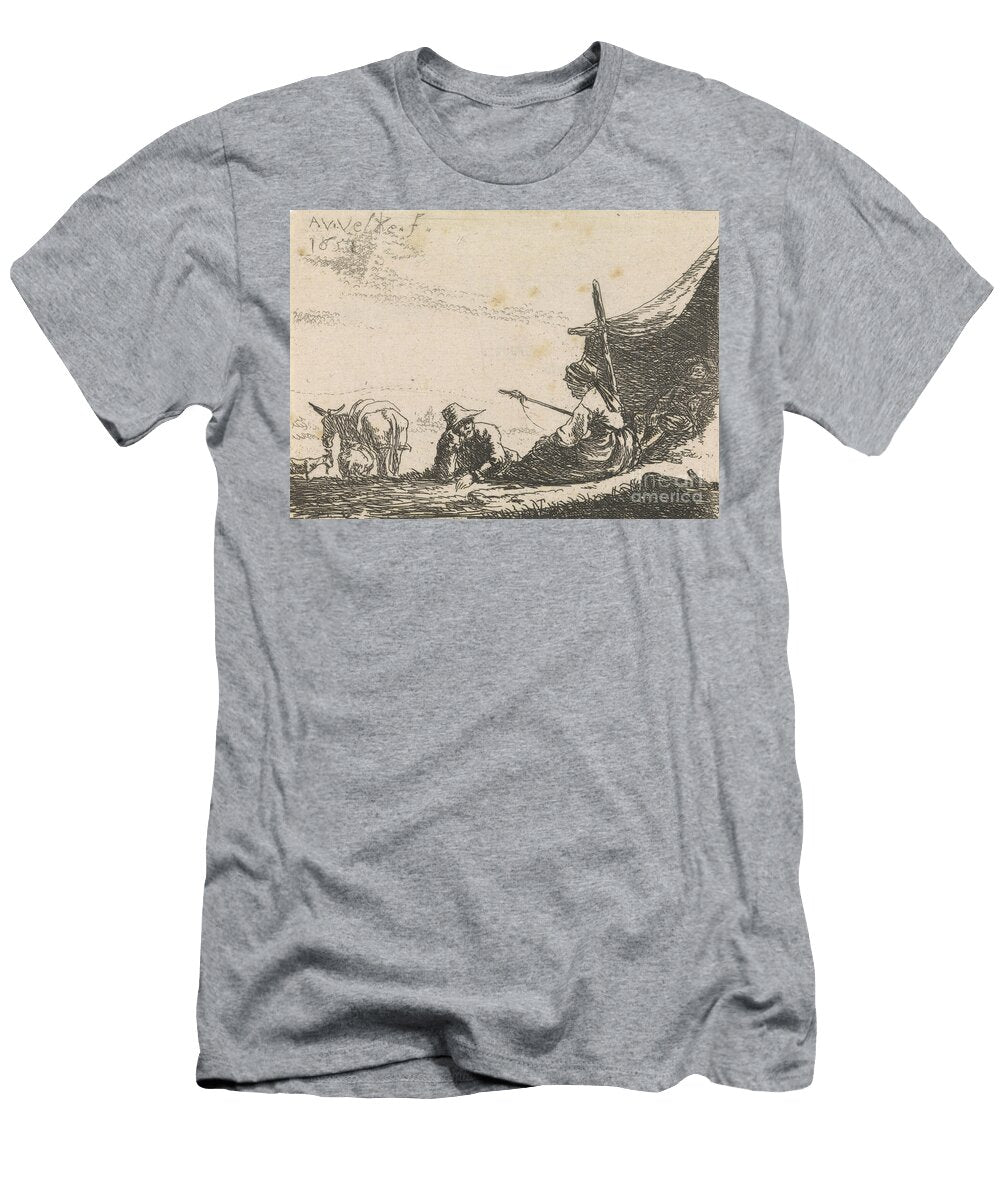 Figures By a Tent 1653 Etching Adriaen Van De Velde T-Shirt
