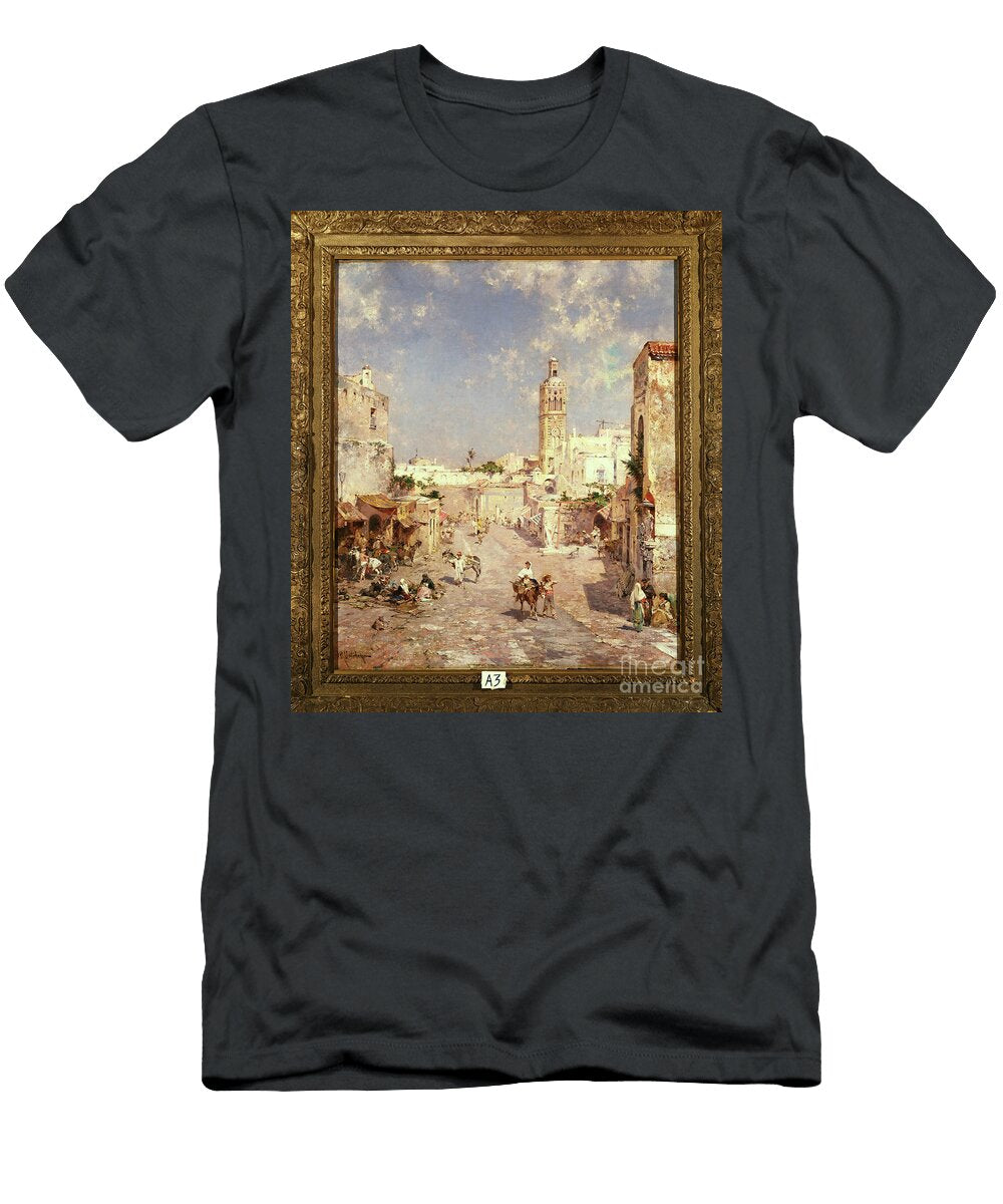 Figures in a Moorish Town Franz Richard Unterberger T-Shirt