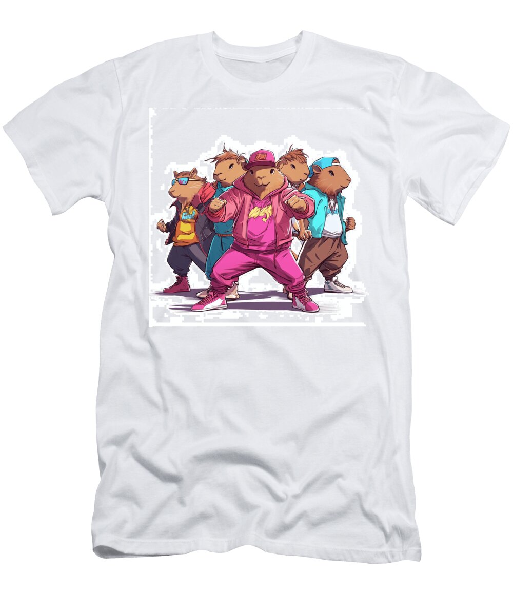 Five Cool Hip Hop Hamsters in Stylish Outfits Sofie Arela T-Shirt