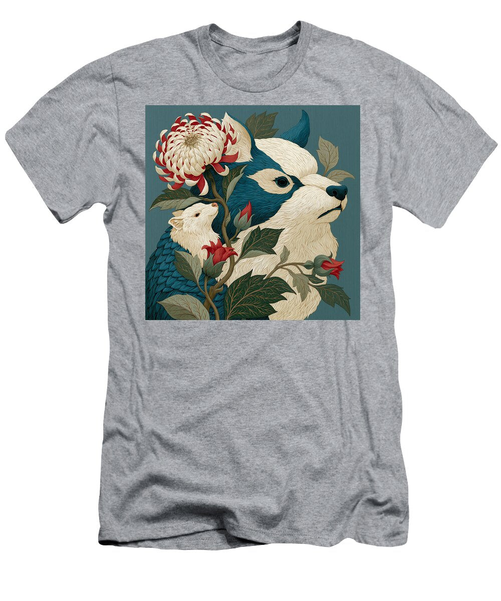 Floral Fox and Hedgehog Duo Irina Shamaeva T-Shirt