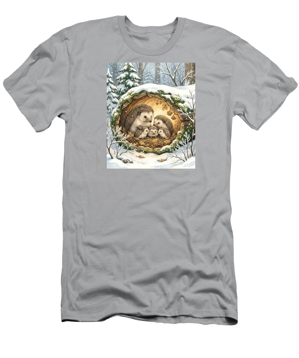 Forest Critters Hedgehogs Tina Lavoie T-Shirt