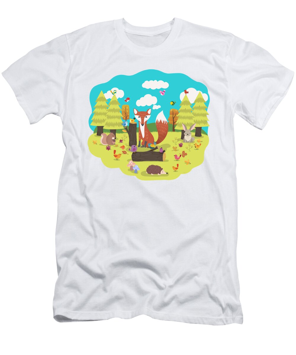 Forest Friends Fall Frolic Little Bunny Sunshine T-Shirt