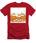 Four Hamsters Sit on Pumpkins and Eggs in Autumn Clark Jhosep T-Shirt