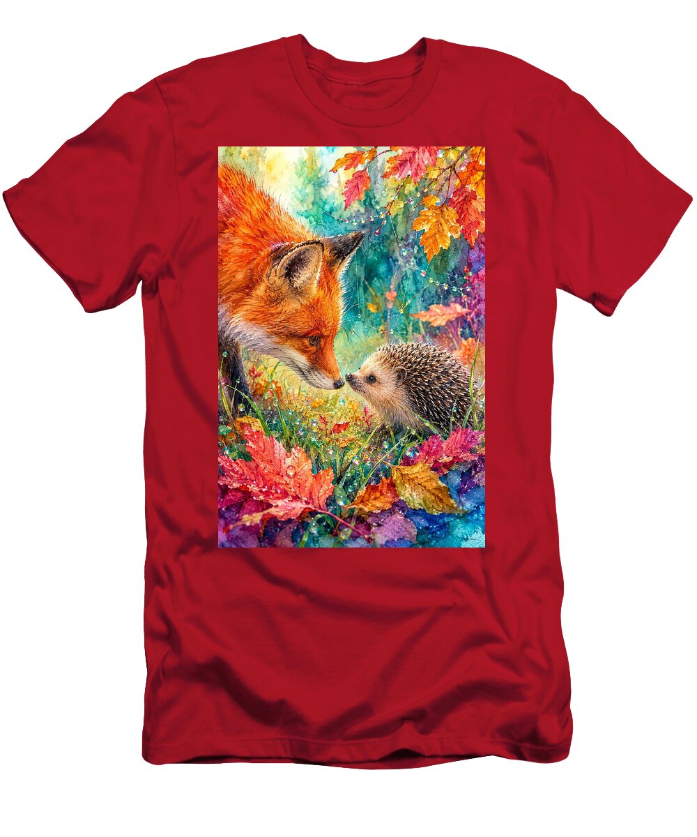 Fox and Hedgehog in Autumn Ego Crash T-Shirt