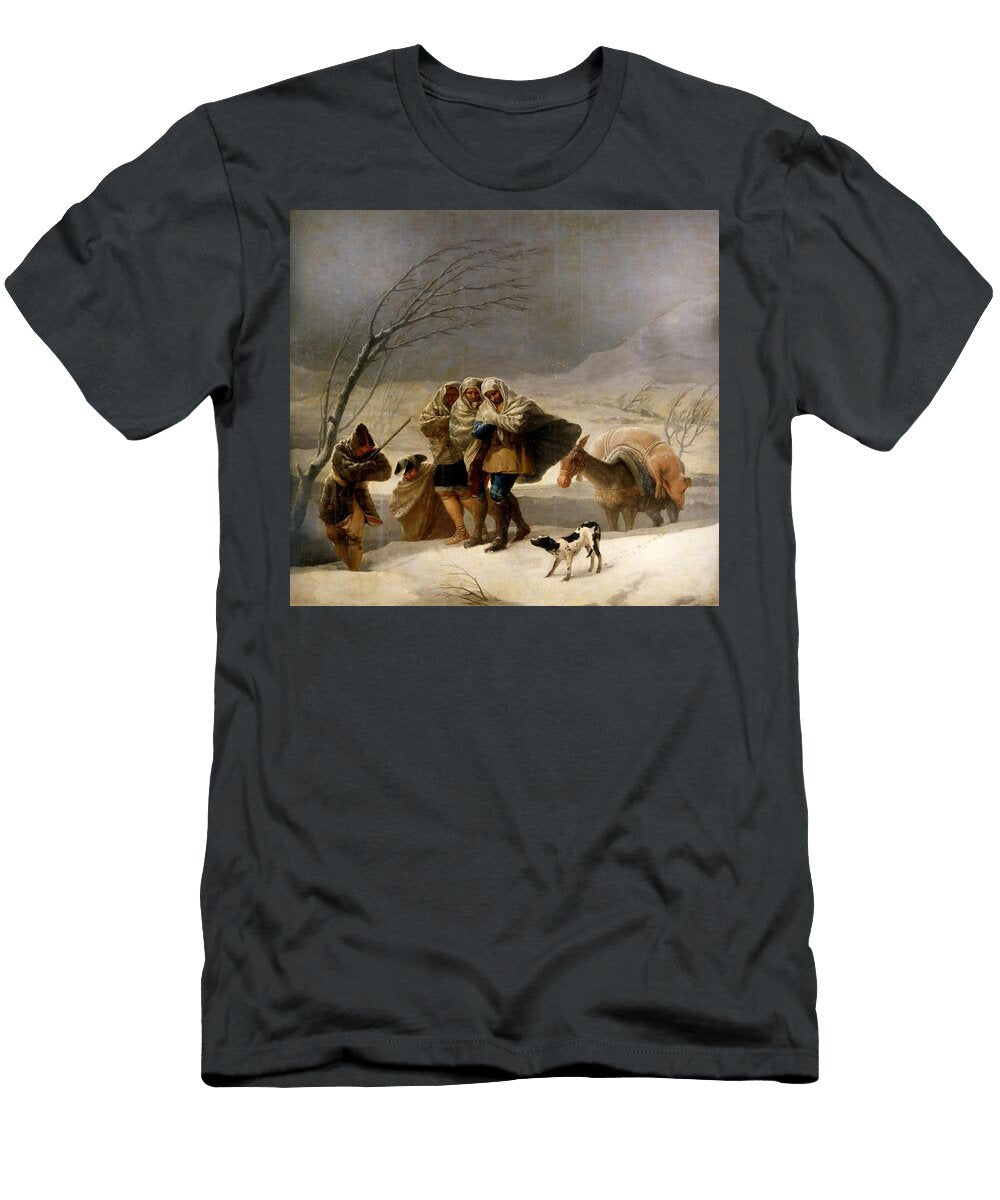 Francisco De Goya Y Lucientes the Snowstorm or Winter 1786 Spanish School Francisco De Goya 1746 1828 T-Shirt